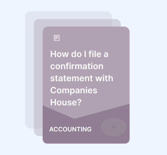 How do I file a confirmation statement with Companies House?